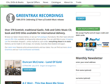 Tablet Screenshot of greentrax.com